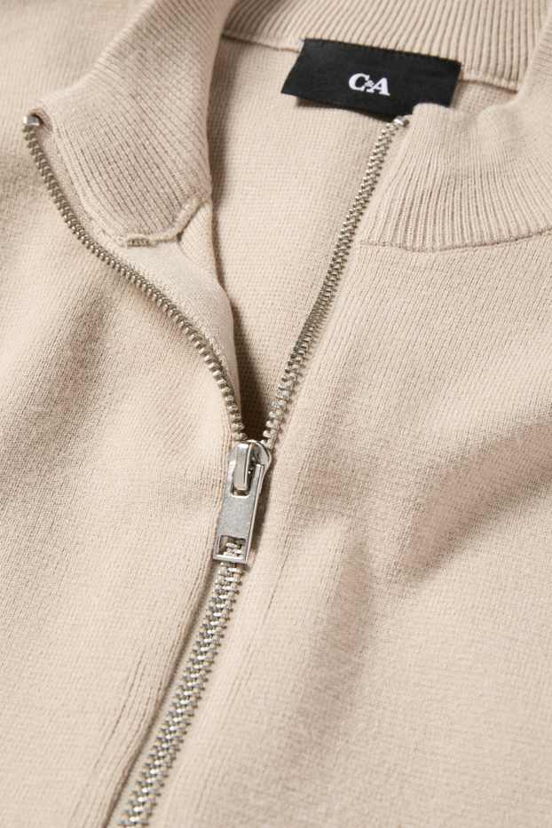 Heren - Gebreid vest - licht beige