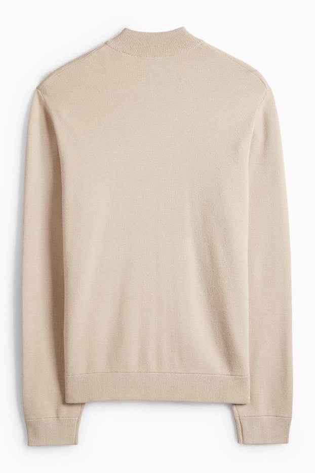 Heren - Gebreid vest - licht beige