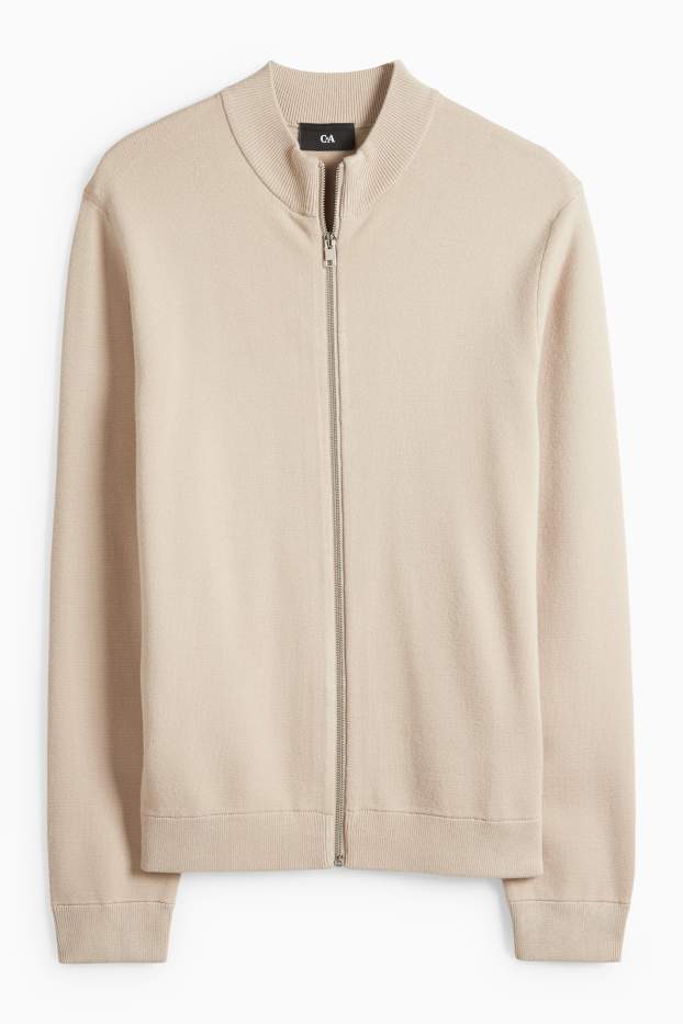 Heren - Gebreid vest - licht beige