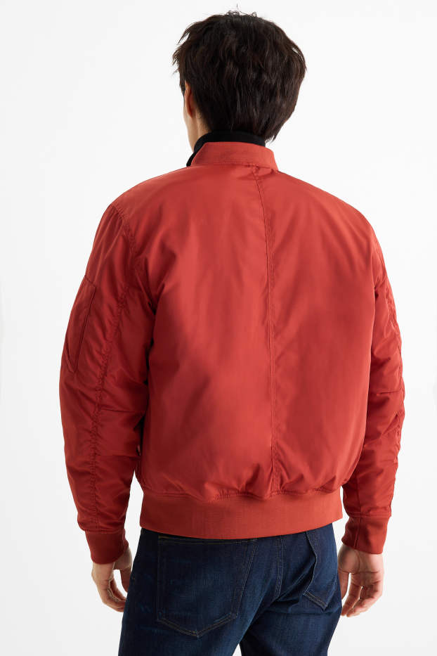 Herren - Bomberjacke - gefüttert - rot