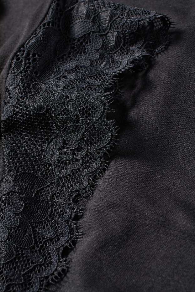 Dona - Camisa de dormir de viscosa - negre