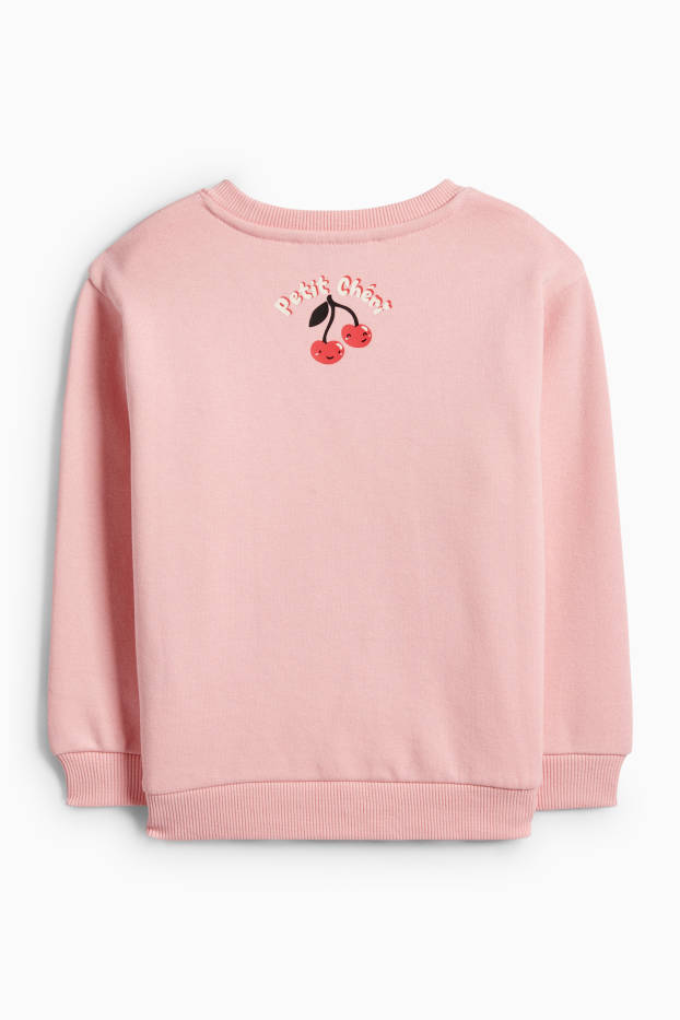 Enfants filles - Cerise - sweat - rose