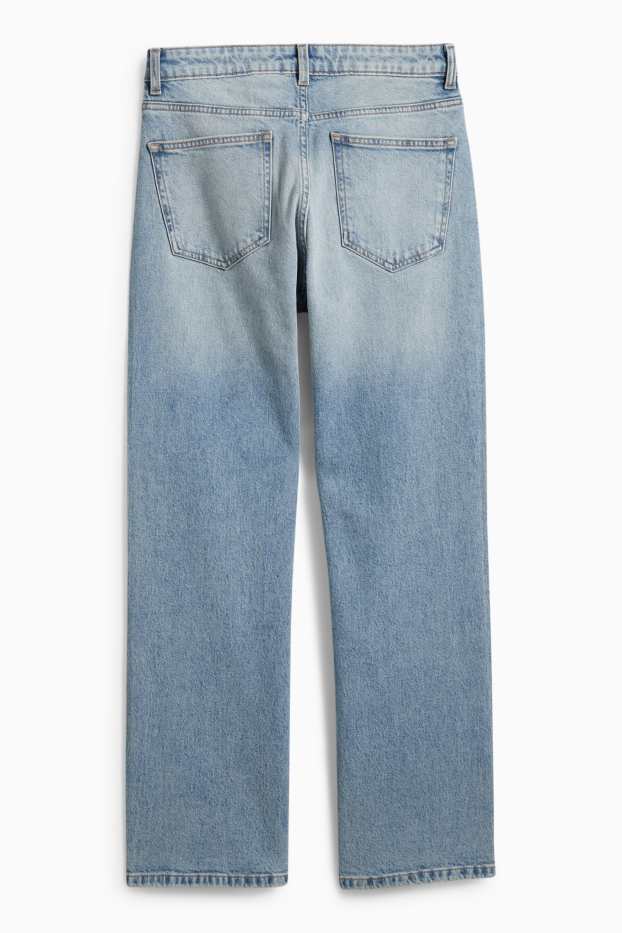 Femei - Baggy jeans - talie medie - denim-albastru deschis