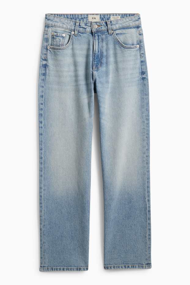 Femei - Baggy jeans - talie medie - denim-albastru deschis