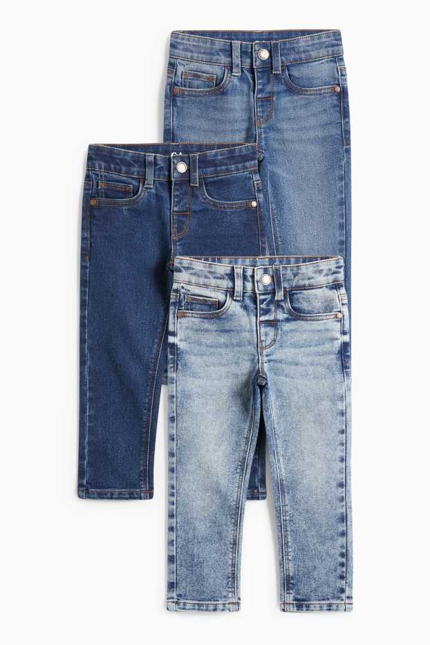 Kinder Jungen - Multipack 3er - Sim Jeans - jeansblau