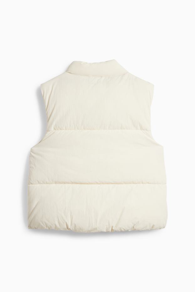 Kinder Mädchen - Steppweste - wasserabweisend - cremeweiß