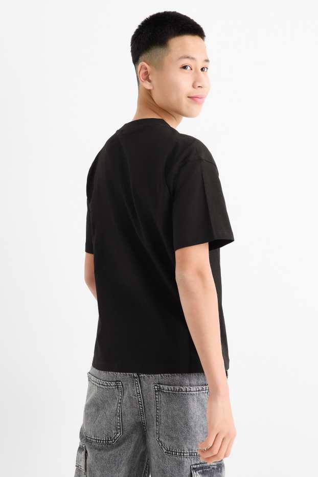 Enfants garçons - Minecraft - T-shirt - finition brillante - noir