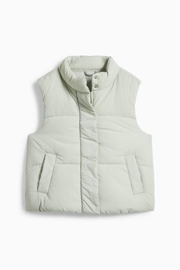 Children Girls - Padded gilet - mint green