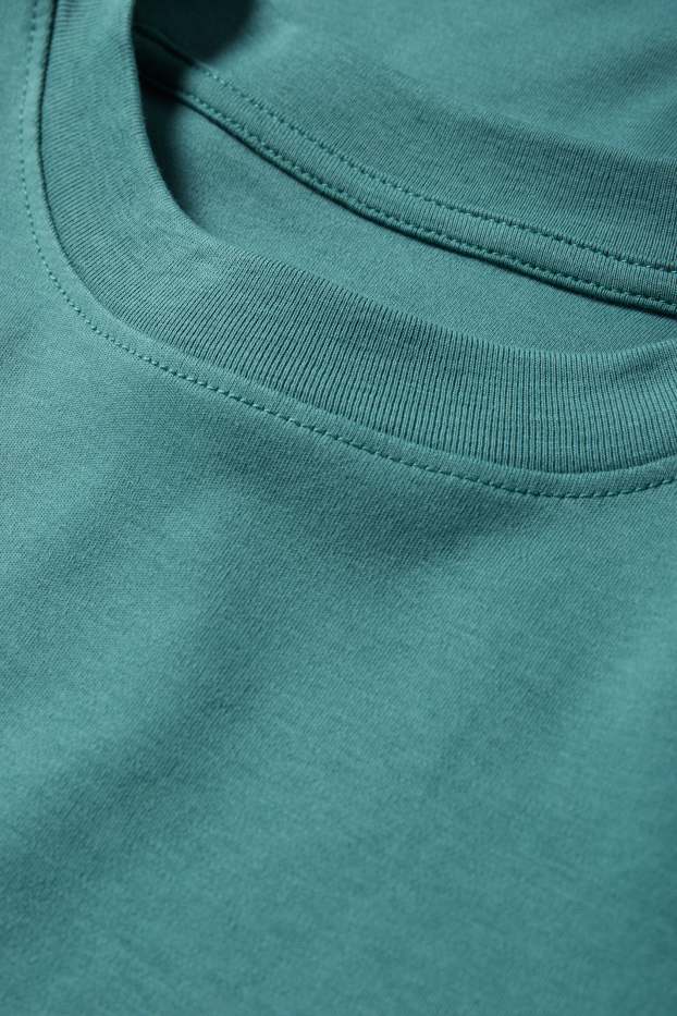 Dámské - Tričko - slim fit - tyrkysová