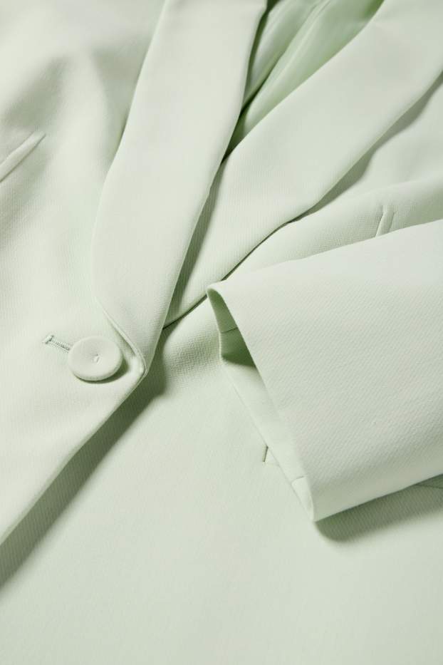 Femmes - Blazer long - regular fit - vert menthe