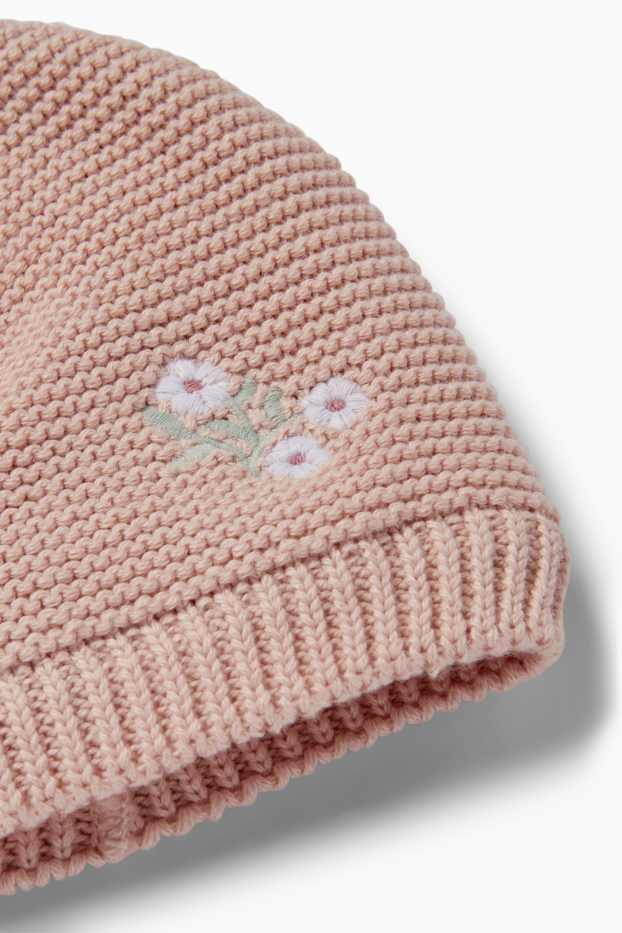 Nadó nena - Floretes - gorra per a nadó - rosa