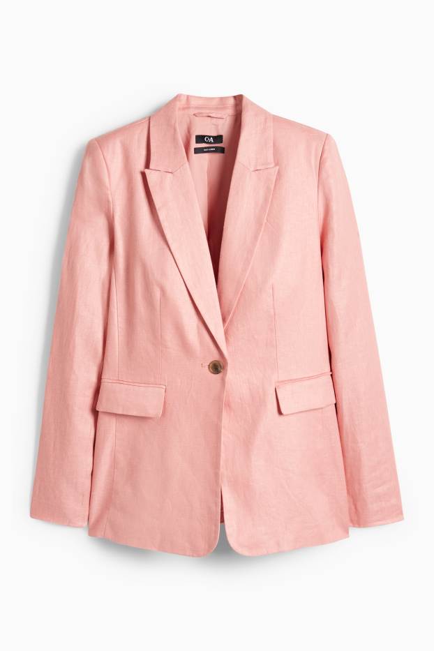 Dona - Blazer formal de lli - regular fit - rosa