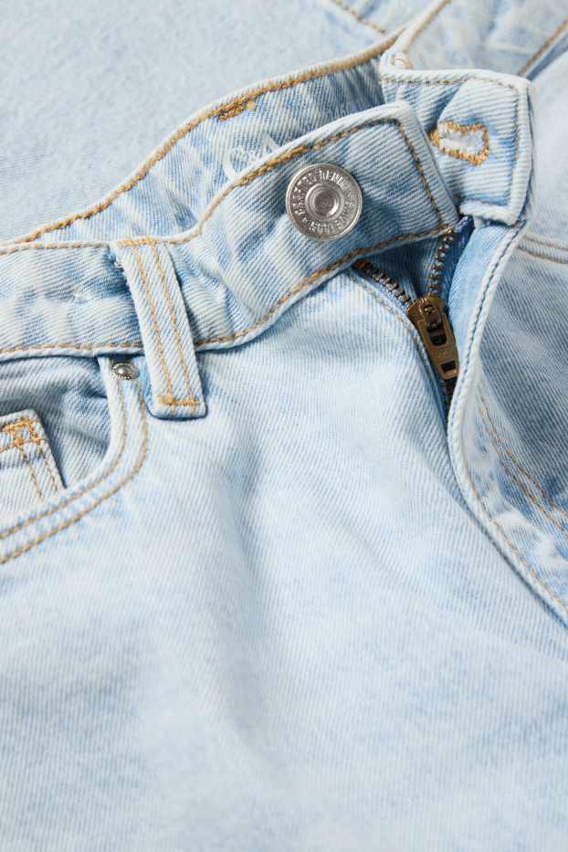 Děti - dívky - Wide leg jeans - džíny - světle modré