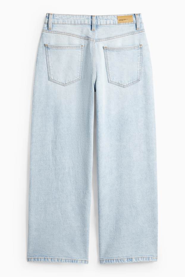 Děti - dívky - Wide leg jeans - džíny - světle modré