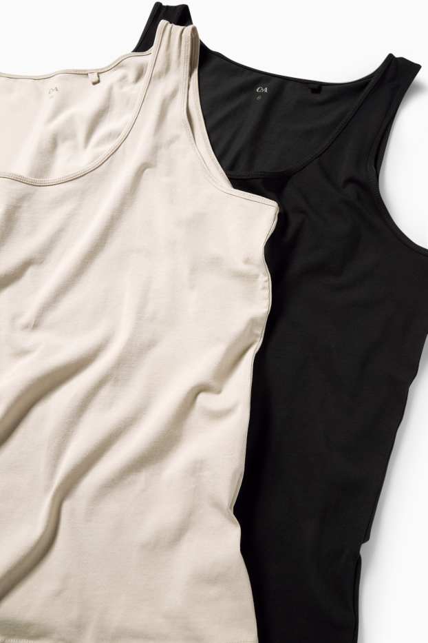 Damen - Multipack 2er - Top - schwarz / grau