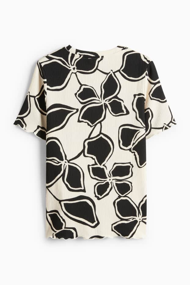 Dámské - Tričko - černá/béžová