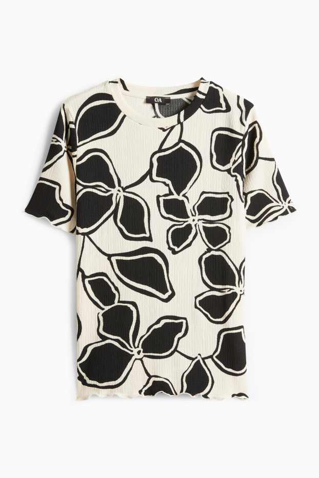 Dámské - Tričko - černá/béžová