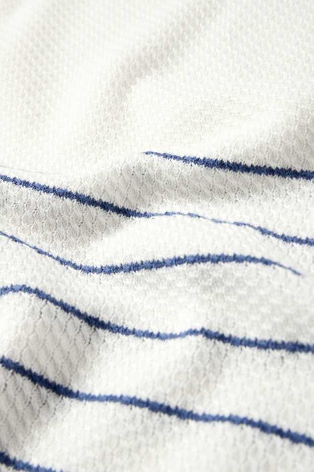 Enfants filles - Pull sans manches - à rayures - finition texturée - blanc