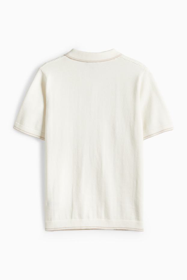 Children Boys - Polo shirt - textured - cremewhite