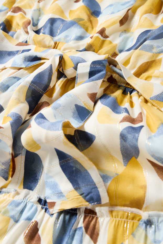 Copii - Fete - Rochie - aspect lucios - cu model - galben