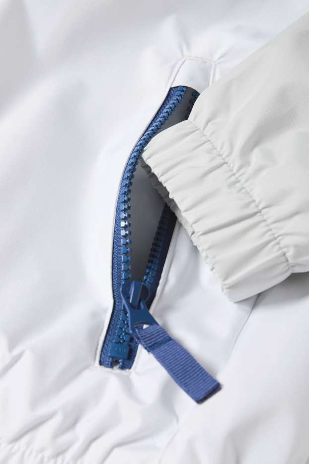 Nen - Jaqueta amb caputxa - repel·lent a l’aigua - blau fosc / blanc