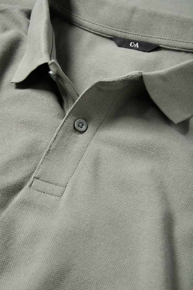 Bărbați - Tricou polo - verde închis