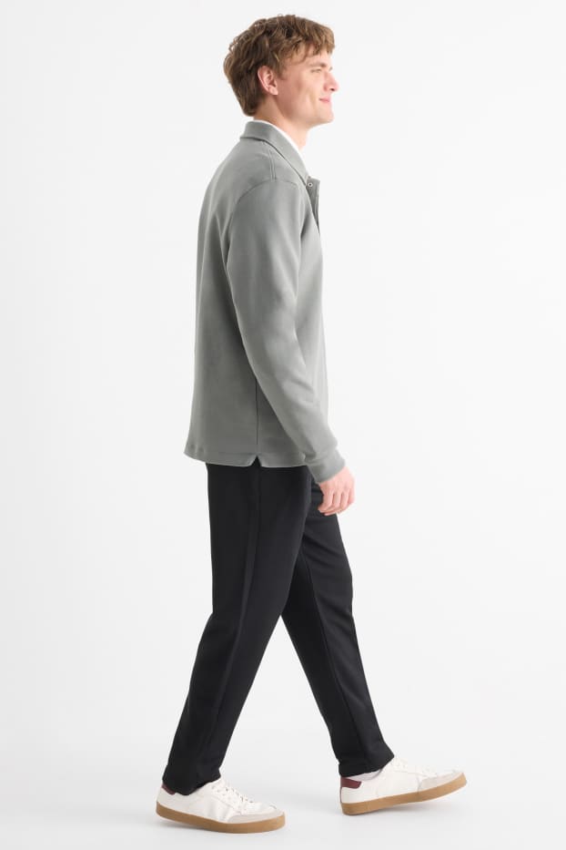 Herren - Chino - Tapered Fit - strukturiert - schwarz