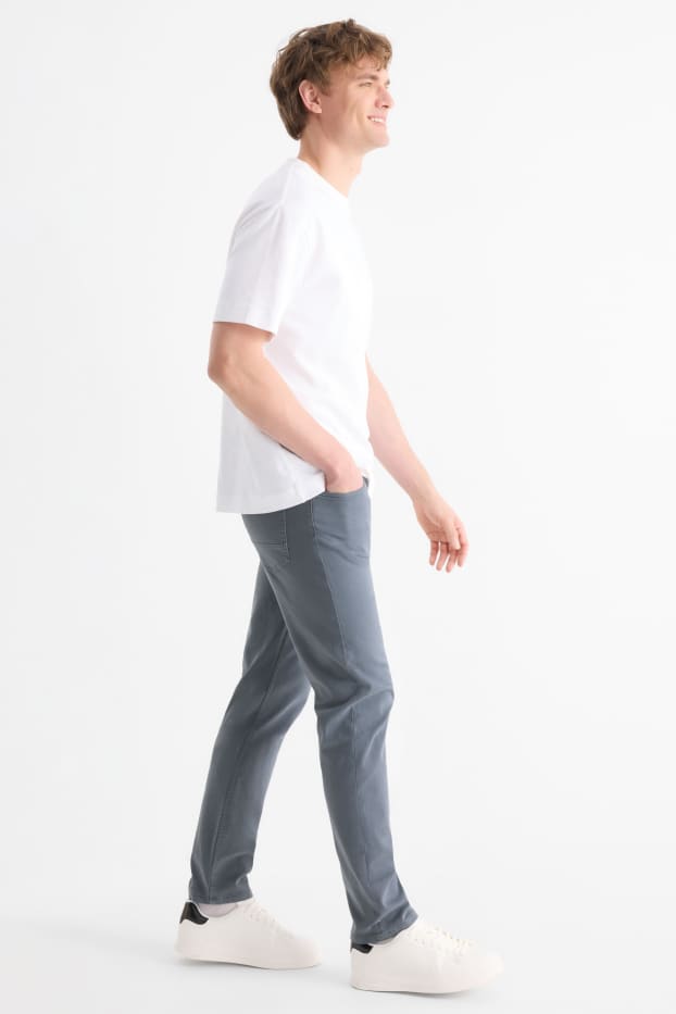 Hommes - Pantalon - slim fit - LYCRA® - jean gris clair