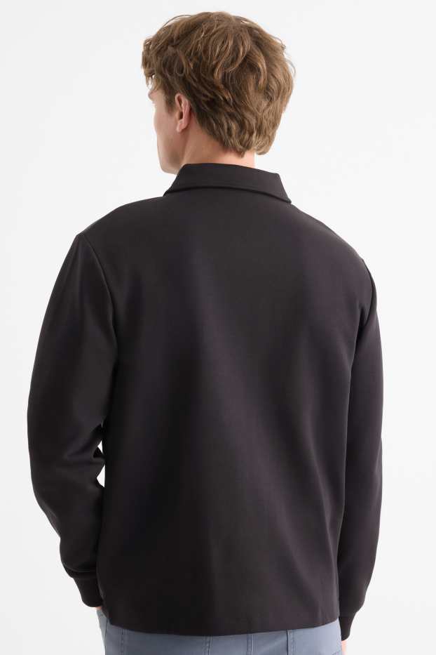 Men - Zip-through sweatshirt - black
