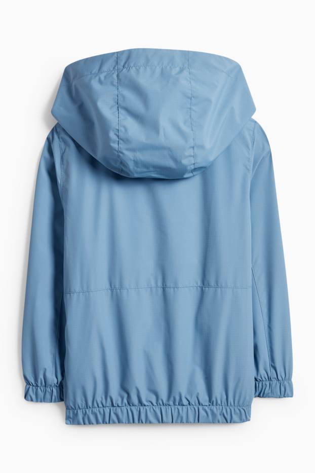 Kinderen: jongens - Jas met capuchon - waterafstotend - blauw