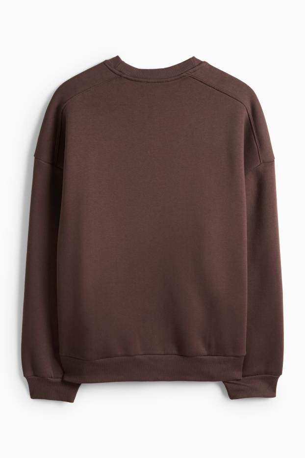 Damen - Oversized-Sweatshirt - dunkelbraun