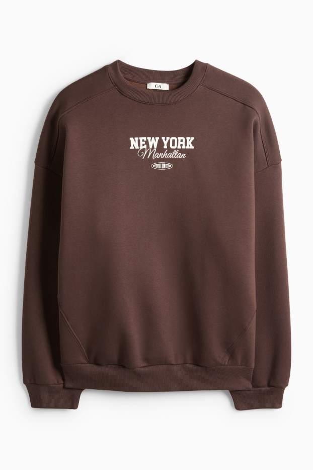 Damen - Oversized-Sweatshirt - dunkelbraun