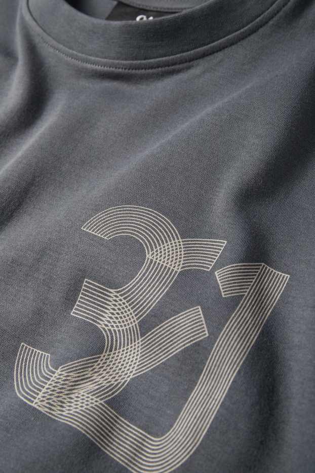 Pánské - Tričko - tmavošedá