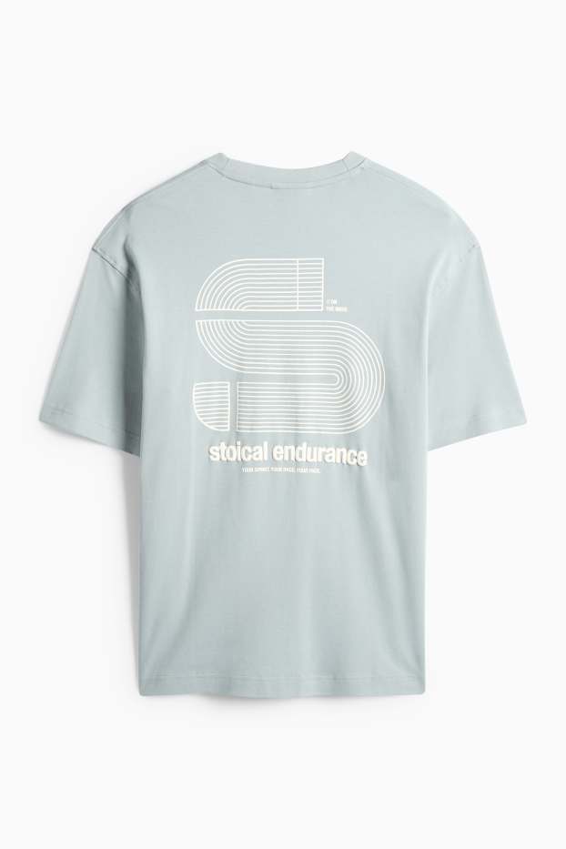 Pánské - Tričko - světle modrá