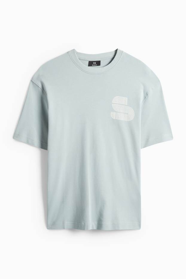 Pánské - Tričko - světle modrá