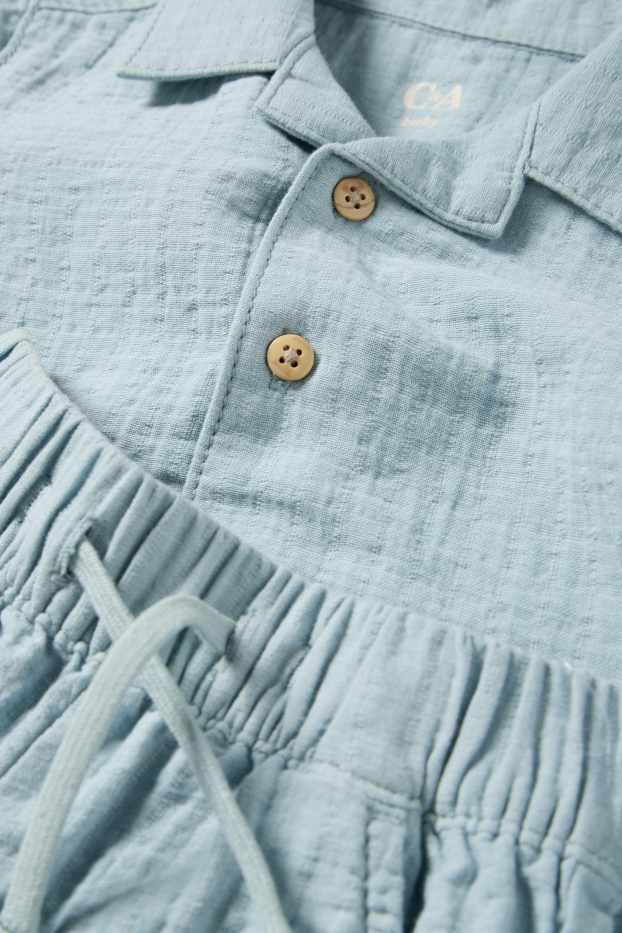 Baby Boys - Baby outfit - 2 piece - textured - light blue