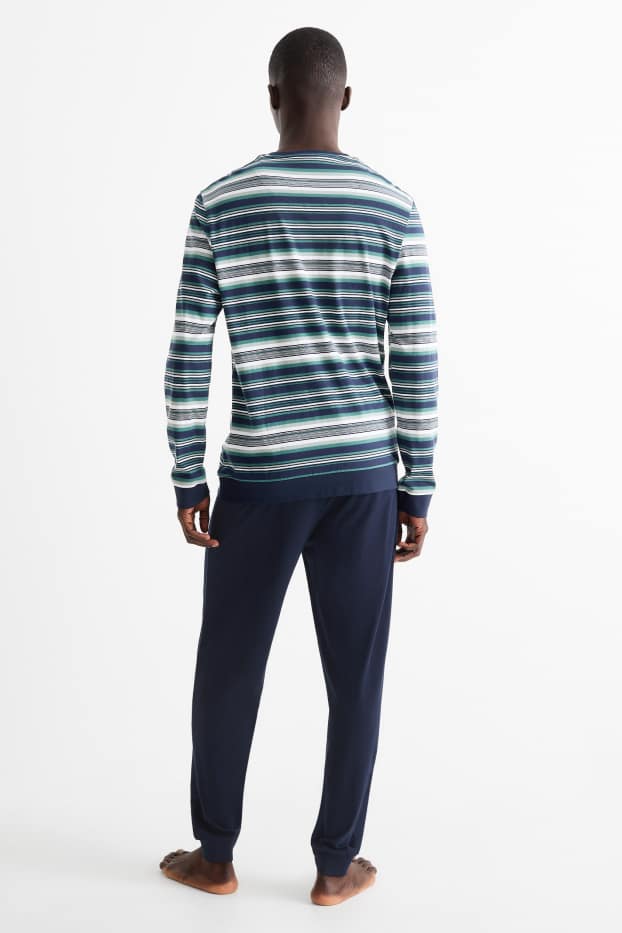 Herren - Pyjama - dunkelblau