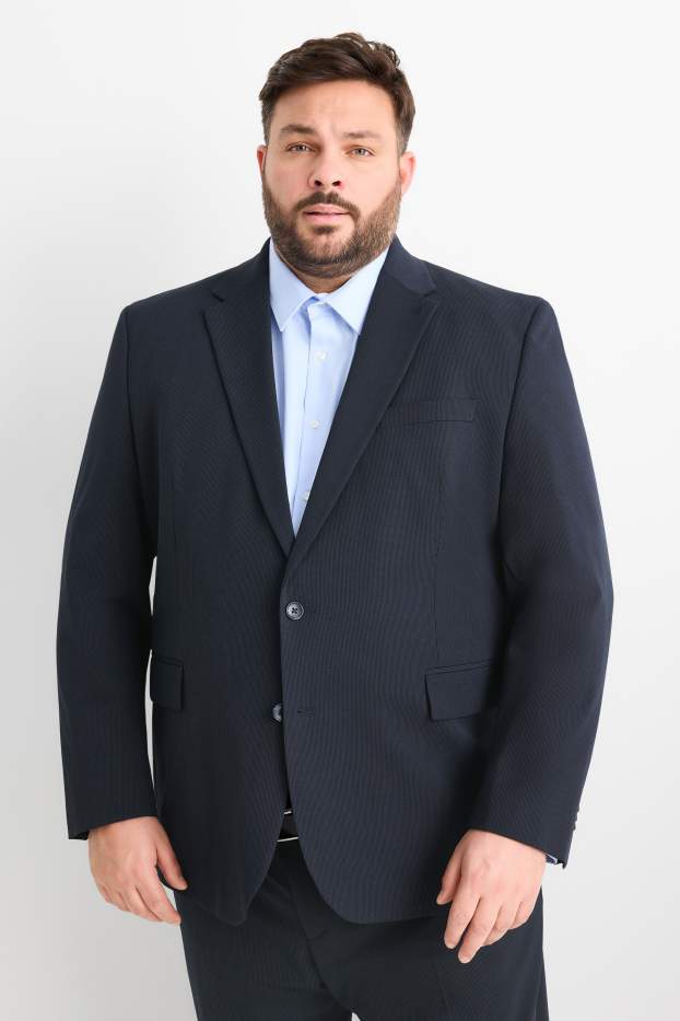Hommes - Veste de costume - regular fit - Flex - LYCRA® - bleu foncé