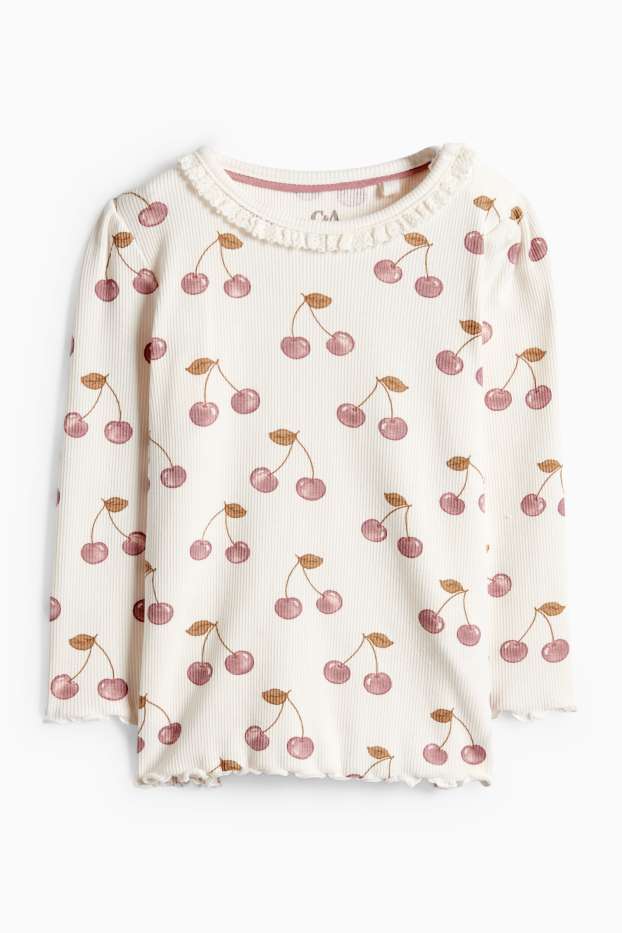 Bebeluși - fete - Compleu bebeluși - alb / roz