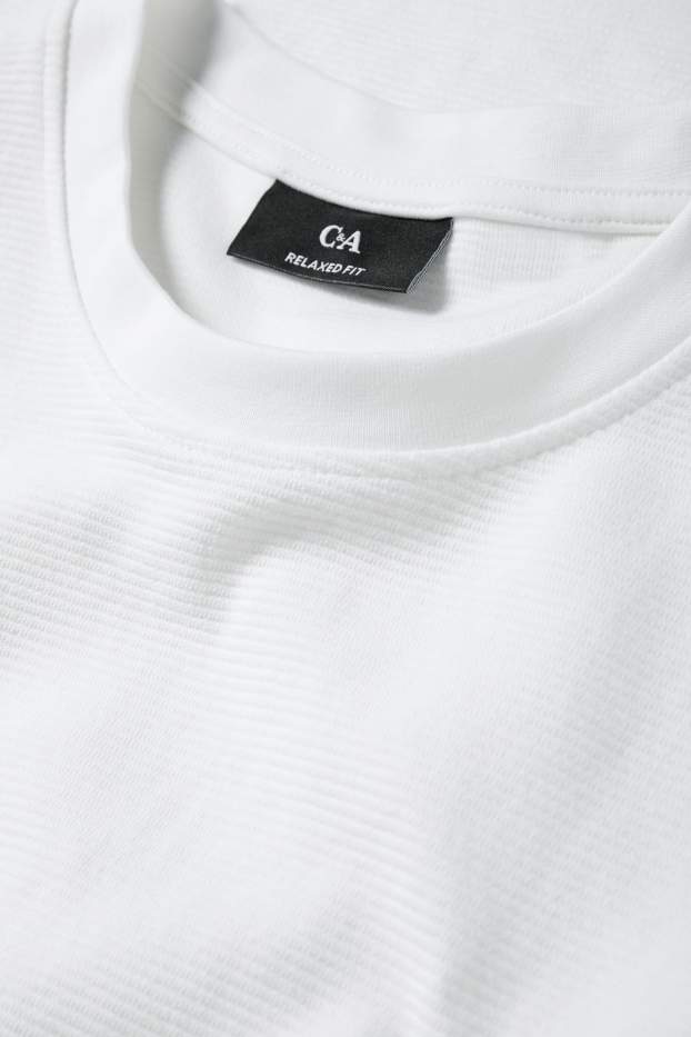 Heren - T-shirt - relaxed fit - wit