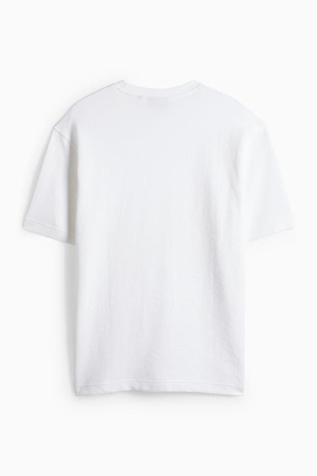 Heren - T-shirt - relaxed fit - wit