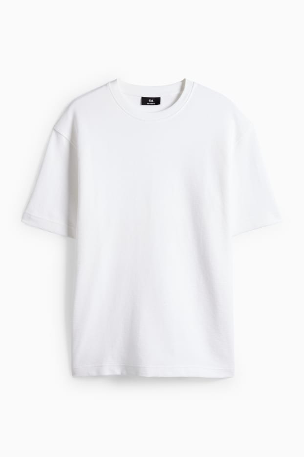 Heren - T-shirt - relaxed fit - wit