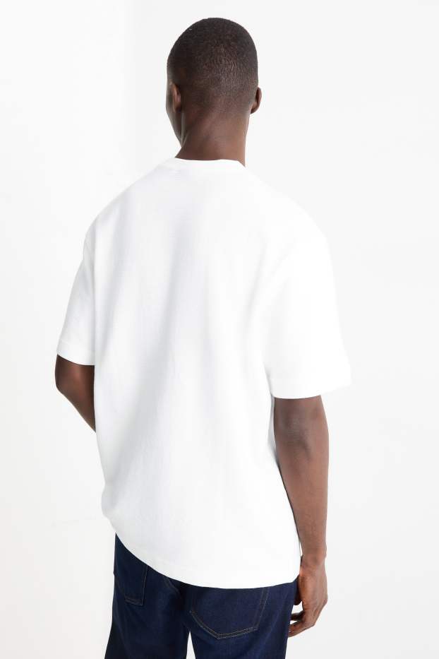 Heren - T-shirt - relaxed fit - wit