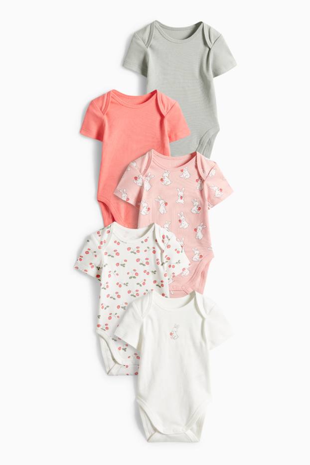 Miminka - dívky - Zavinovací body pro miminka - bílá/růžová