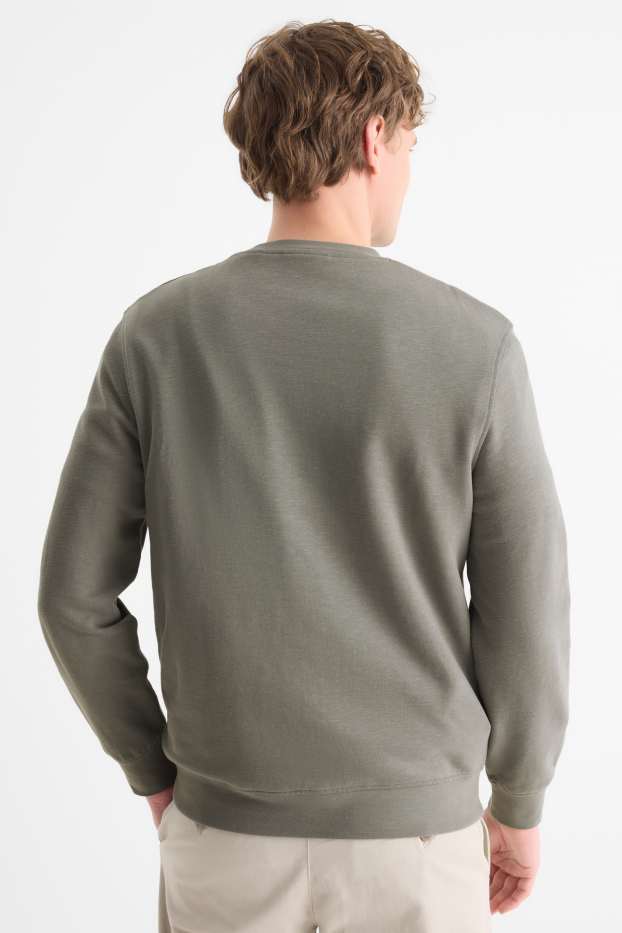 Herren - Sweatshirt - strukturiert - grün