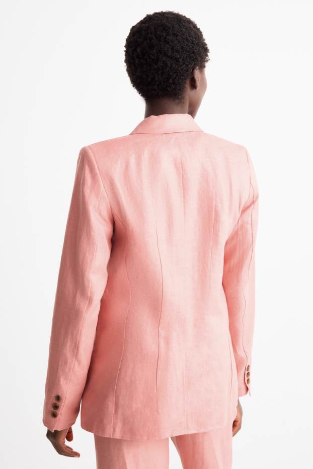 Dona - Blazer formal de lli - regular fit - rosa