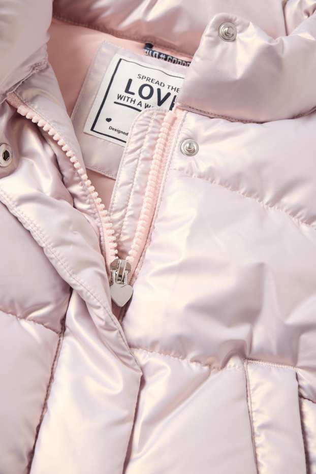 Kinderen: meisjes - Bodywarmer - glanzend - roze