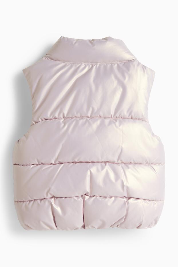Kinderen: meisjes - Bodywarmer - glanzend - roze