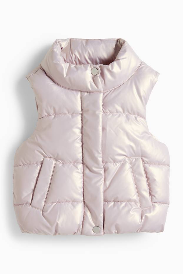 Kinderen: meisjes - Bodywarmer - glanzend - roze