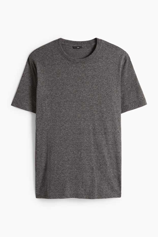 Hommes - T-shirt - regular fit - gris chiné